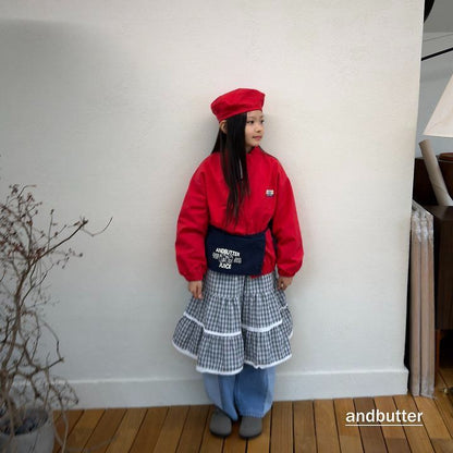 【予約】Check Tiered Skirt  / andbutter(S-JM)
