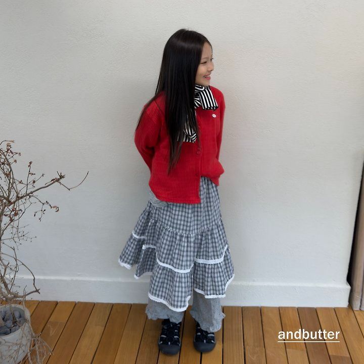 【予約】Check Tiered Skirt  / andbutter(S-JM)