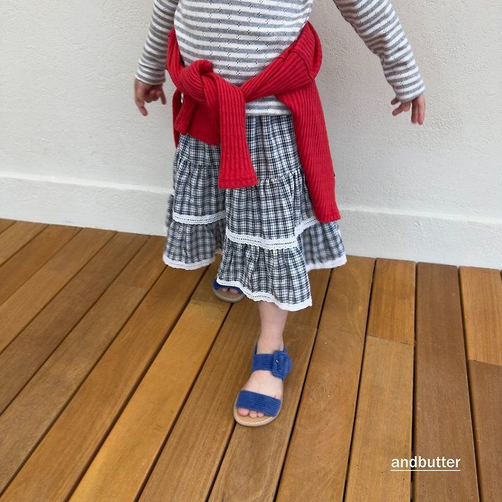 【予約】Check Tiered Skirt  / andbutter(S-JM)