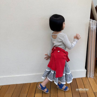 【予約】Check Tiered Skirt  / andbutter(S-JM)