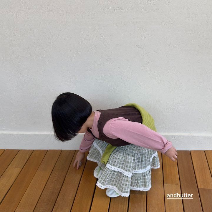 【予約】Check Tiered Skirt  / andbutter(S-JM)