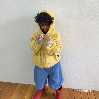 【予約】Tone-on-Tone Pocket Zip-Up Hoodie  / andbutter(S-JM)