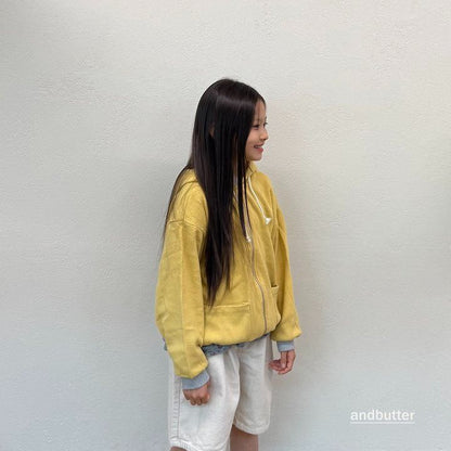 【予約】Tone-on-Tone Pocket Zip-Up Hoodie  / andbutter(S-JM)