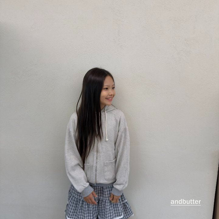 【予約】Tone-on-Tone Pocket Zip-Up Hoodie  / andbutter(S-JM)