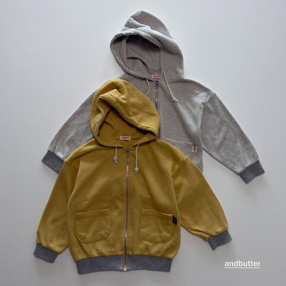 【予約】Tone-on-Tone Pocket Zip-Up Hoodie  / andbutter(S-JM)