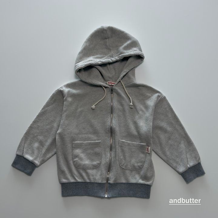 【予約】Tone-on-Tone Pocket Zip-Up Hoodie  / andbutter(S-JM)