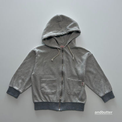 【予約】Tone-on-Tone Pocket Zip-Up Hoodie  / andbutter(S-JM)