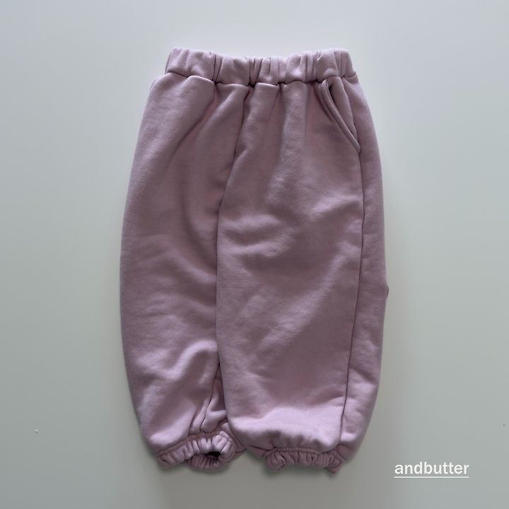 【予約】Mini Heart Jogger Pants / andbutter(S-JM)