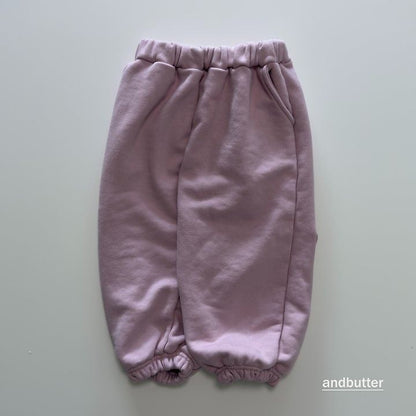 【予約】Mini Heart Jogger Pants / andbutter(S-JM)