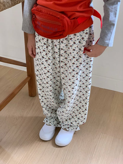 【予約】maribu flower pants / cantucci studio(XS-JS)