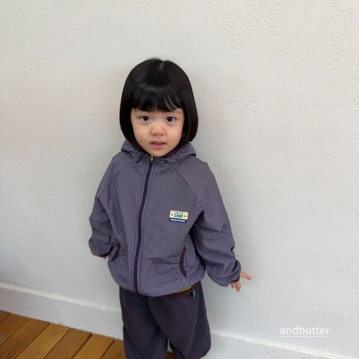 【予約】Stripe Windbreaker / andbutter(S-JM)