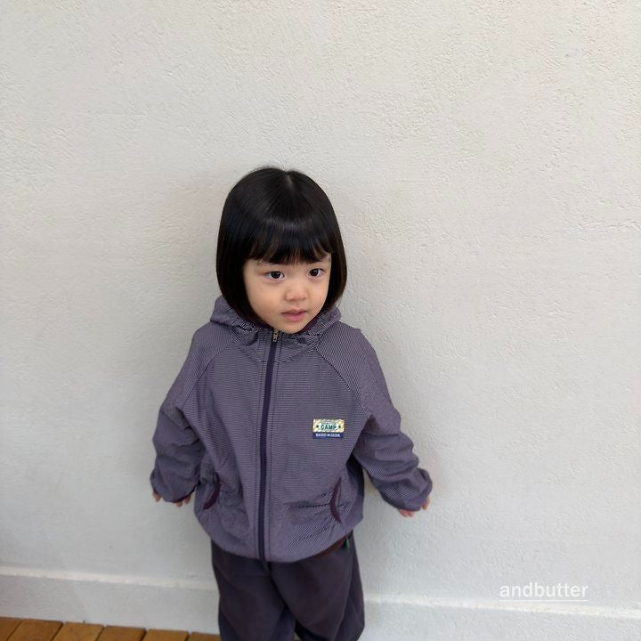 【予約】Stripe Windbreaker / andbutter(S-JM)