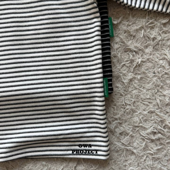 【予約】border half polo T  / owa (S-JL)  단반폴라티